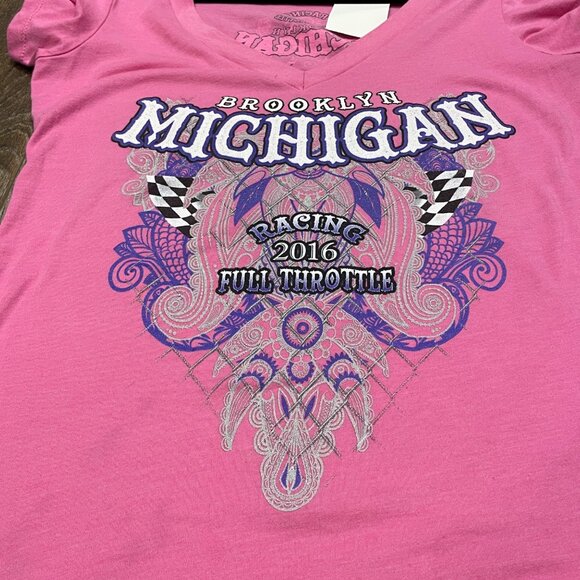 L - Brooklyn Michigan Pink Racing T - Picture 4 of 5